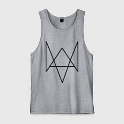 Майка мужская хлопок Watch Dogs, цвет: меланж