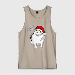 Мужская майка НОВОГОДНИЙ КОТ БЕНДЕР МЕМ