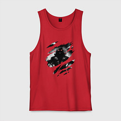 Майка мужская хлопок THE GUY DISTURBED РОК, цвет: красный