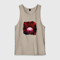 Майка мужская хлопок Eye of Cthulhu, цвет: миндальный