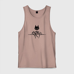 Мужская майка Stray: Black Logo