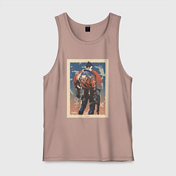 Майка мужская хлопок Yoru art, цвет: пыльно-розовый