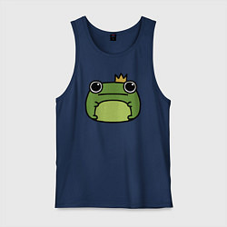 Майка мужская хлопок Frog Lucky король, цвет: тёмно-синий