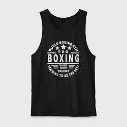 Майка мужская хлопок PRO BOXING, цвет: черный