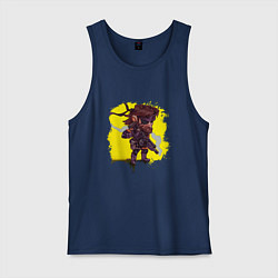 Майка мужская хлопок Big Boss whith gun, цвет: тёмно-синий