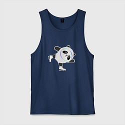 Майка мужская хлопок Китайское фигурное катание, цвет: тёмно-синий