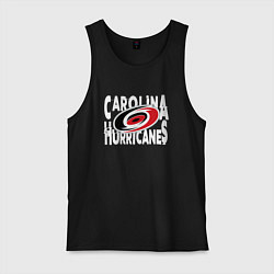 Майка мужская хлопок Каролина Харрикейнз, Carolina Hurricanes, цвет: черный