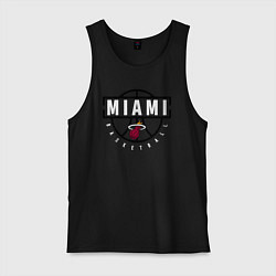 Майка мужская хлопок MIAMI HEAT NBA МАЯМИ ХИТ НБА, цвет: черный