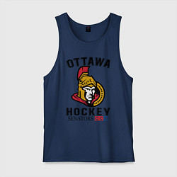 Майка мужская хлопок OTTAWA SENATORS ОТТАВА СЕНАТОРЗ, цвет: тёмно-синий