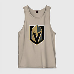 Майка мужская хлопок Vegas Golden Knights , Вегас Голден Найтс, цвет: миндальный