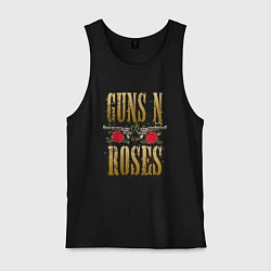 Майка мужская хлопок GUNS N ROSES , ГРУППА, цвет: черный