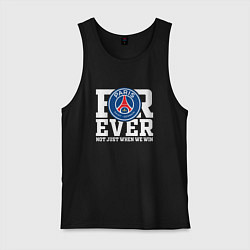 Майка мужская хлопок PSG FOREVER NOT JUST WHEN WE WIN ПСЖ, цвет: черный