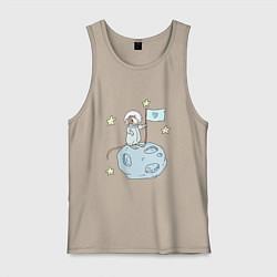 Мужская майка Мышь-космонавт