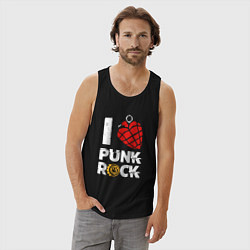 Майка мужская хлопок I LOVE PUNK ROCK, цвет: черный — фото 2