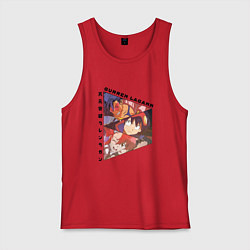 Майка мужская хлопок Tengen Toppa Gurren Lagann, Камина, Йоко Литтнер и, цвет: красный