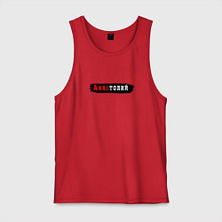 Майка мужская хлопок Gachimuchi имена Анатолий, цвет: красный