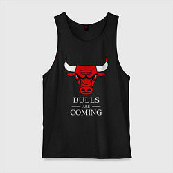 Майка мужская хлопок Chicago Bulls are coming Чикаго Буллз, цвет: черный