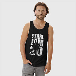 Майка мужская хлопок Pearl Jam, группа, цвет: черный — фото 2