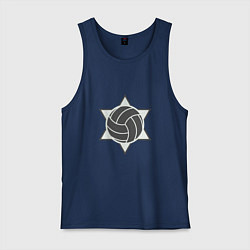 Майка мужская хлопок Stars Volleyball, цвет: тёмно-синий