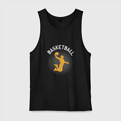 Майка мужская хлопок Basketball Dunk, цвет: черный