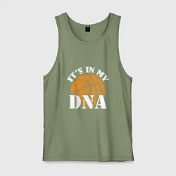 Майка мужская хлопок ДНК Баскетбол, цвет: авокадо