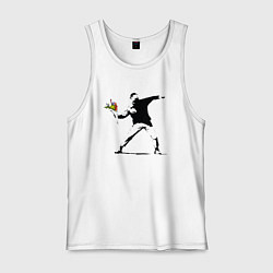 Мужская майка Бэнкси художник Banksy цветы