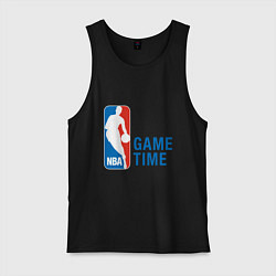 Майка мужская хлопок NBA Game Time, цвет: черный