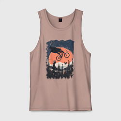 Мужская майка Лунный Медведь Райдер