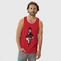 Майка мужская хлопок Fight Сlub, цвет: красный — фото 2