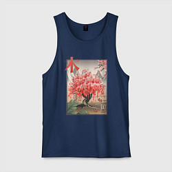 Мужская майка Цветущая Сакура Япония