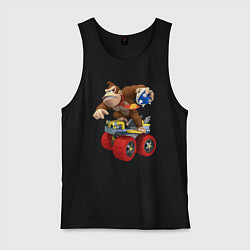 Майка мужская хлопок Donkey Kong Super Mario Nintendo, цвет: черный