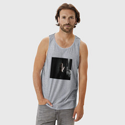 Майка мужская хлопок ДЖИЗУС АЛЬБОМ БЕЗ НАЗВАНИЯ, цвет: меланж — фото 2