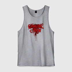 Майка мужская хлопок Cannibal bleeding, цвет: меланж