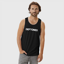 Майка мужская хлопок Deftones hard rock, цвет: черный — фото 2
