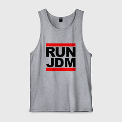 Майка мужская хлопок Run JDM Japan, цвет: меланж