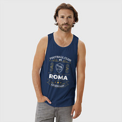Майка мужская хлопок Roma FC 1, цвет: тёмно-синий — фото 2
