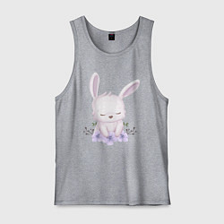 Мужская майка Милый Крольчонок С Цветочками