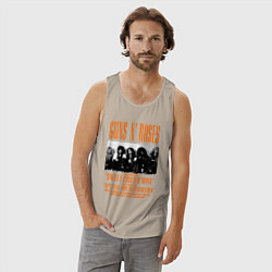 Майка мужская хлопок GUNS-N-ROSES АФИША, цвет: миндальный — фото 2