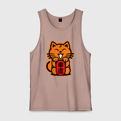 Майка мужская хлопок JDM Cat, цвет: пыльно-розовый