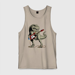 Мужская майка Динозавр рокер