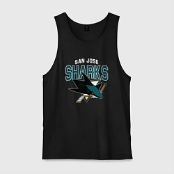 Майка мужская хлопок SAN JOSE SHARKS NHL, цвет: черный