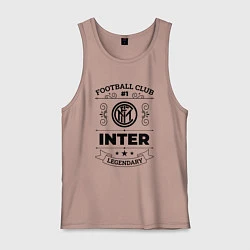 Майка мужская хлопок Inter: Football Club Number 1 Legendary, цвет: пыльно-розовый