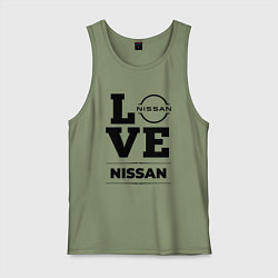 Майка мужская хлопок Nissan Love Classic, цвет: авокадо