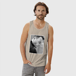 Майка мужская хлопок Bursin, цвет: миндальный — фото 2