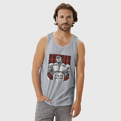 Майка мужская хлопок Джек Хаммер, цвет: меланж — фото 2