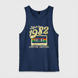 Майка мужская хлопок Сделано в 1982 году, ограниченная серия, цвет: тёмно-синий