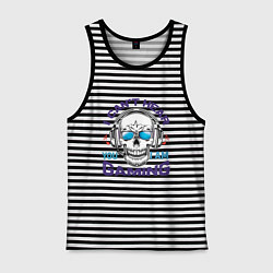 Майка мужская хлопок Отчаянный геймер, цвет: черная тельняшка