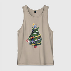 Мужская майка Тоторо - Новогодняя ёлка