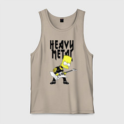 Мужская майка Барт Симпсон - heavy metal