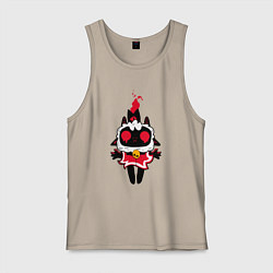 Майка мужская хлопок Воскресшая овечка - Cult of the lamb, цвет: миндальный